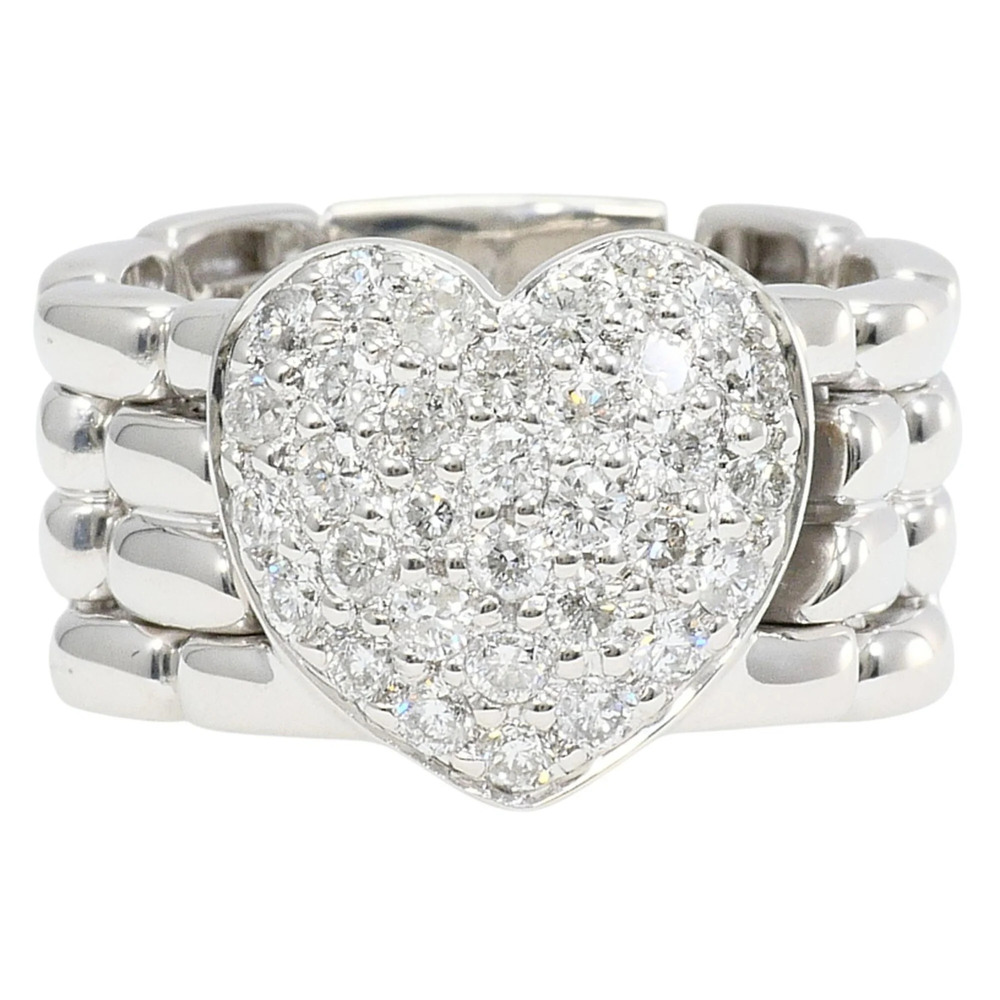 VINTAGE 18k Silver Diamond Ring